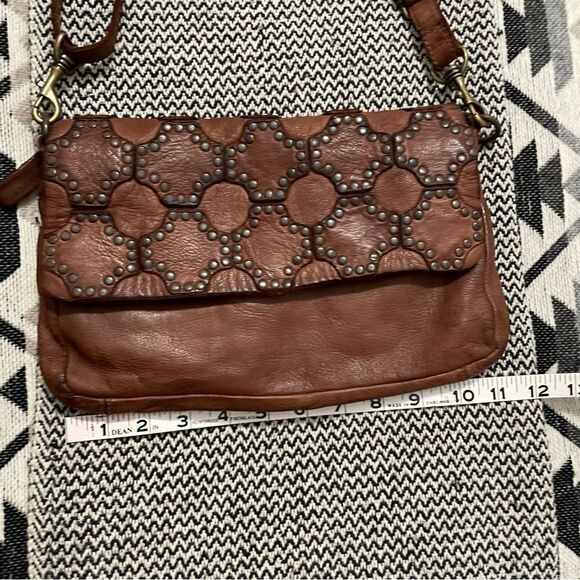 Kompanero Gisele -The Sling Bag Brown Leather w/Studs NWOT! - Picture 11 of 11